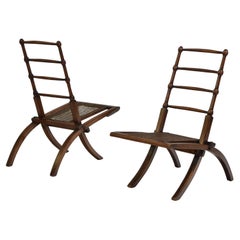 Pair of Aesthetic Movement Small Folding Chairs E.W Godwin Manner
