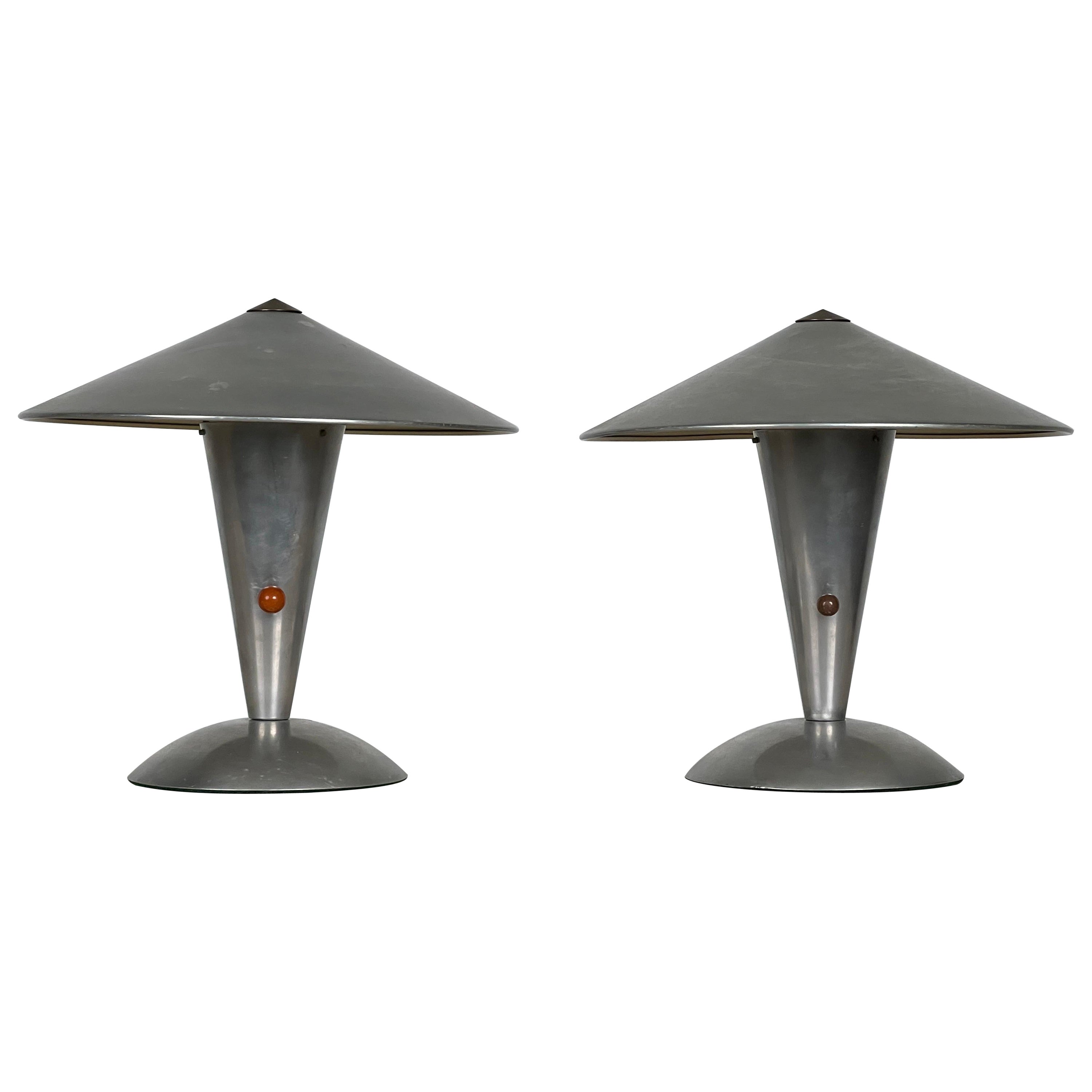 Pareja de Lámparas de Mesa AF 4 de Walter Von Nessen