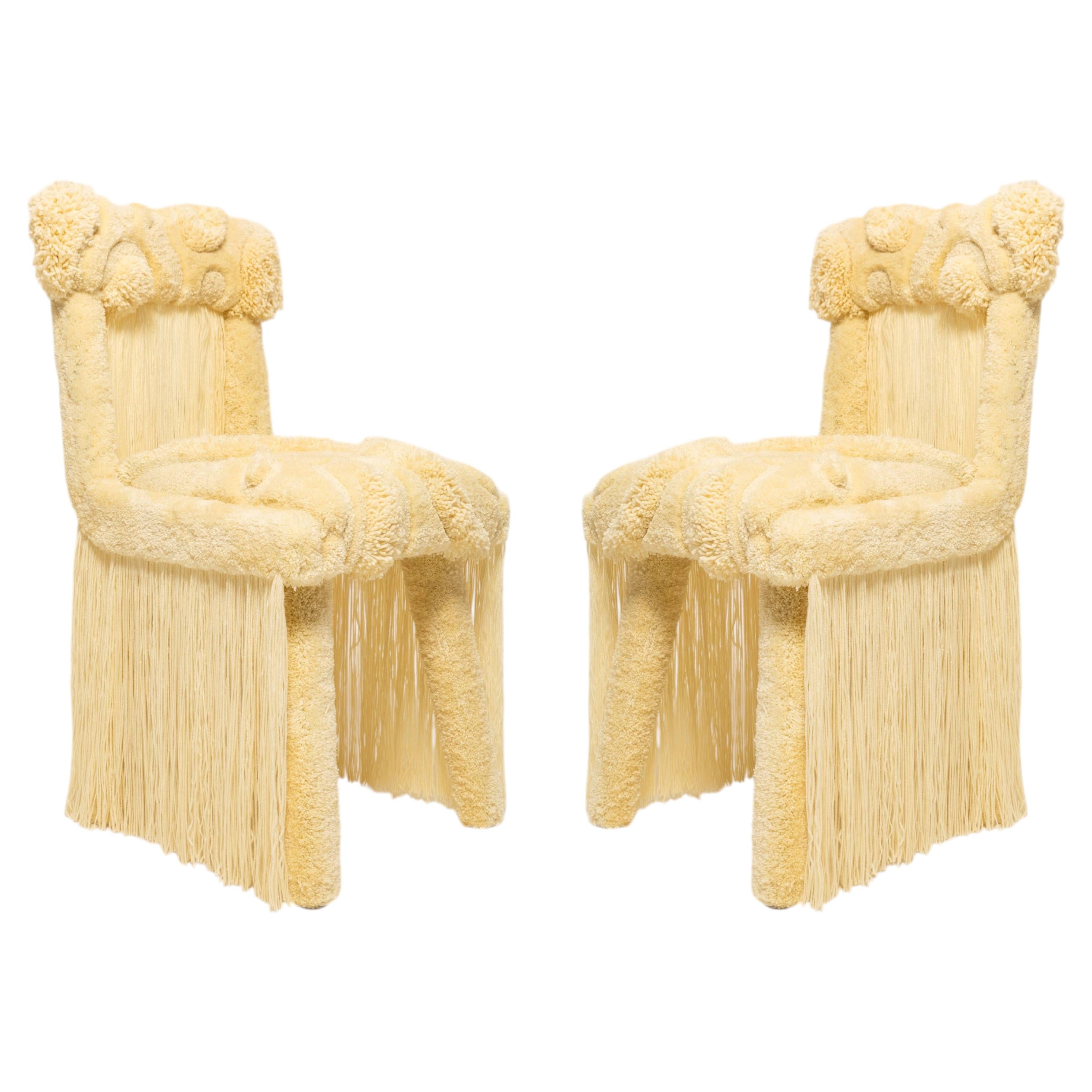Pair of Afghan Hound Long Tufting Chairs by Vintola Studio, Poland