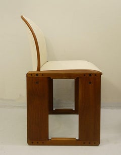 Pair of Afra and Tobia Scarpa "Dialogo" Chairs for B&B Italia, Walnut, 1973