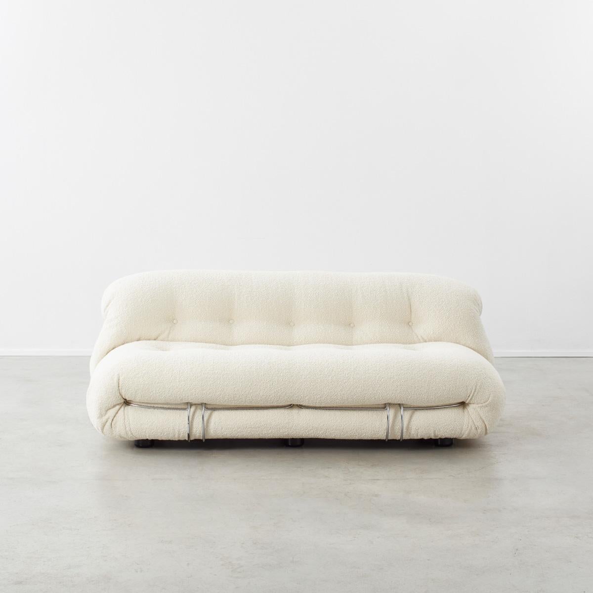 Moderne Pair of Afra and Tobia Scarpa Soriana Two-Seater Sofas for Cassina, Italy 1970s en vente