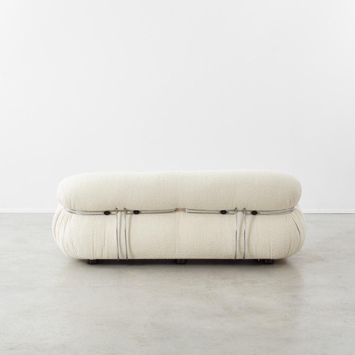 Fin du 20e siècle Pair of Afra and Tobia Scarpa Soriana Two-Seater Sofas for Cassina, Italy 1970s en vente