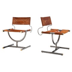 Pair of Afra & Tobia Scarpa ‘Benetton’ Chairs in Leather