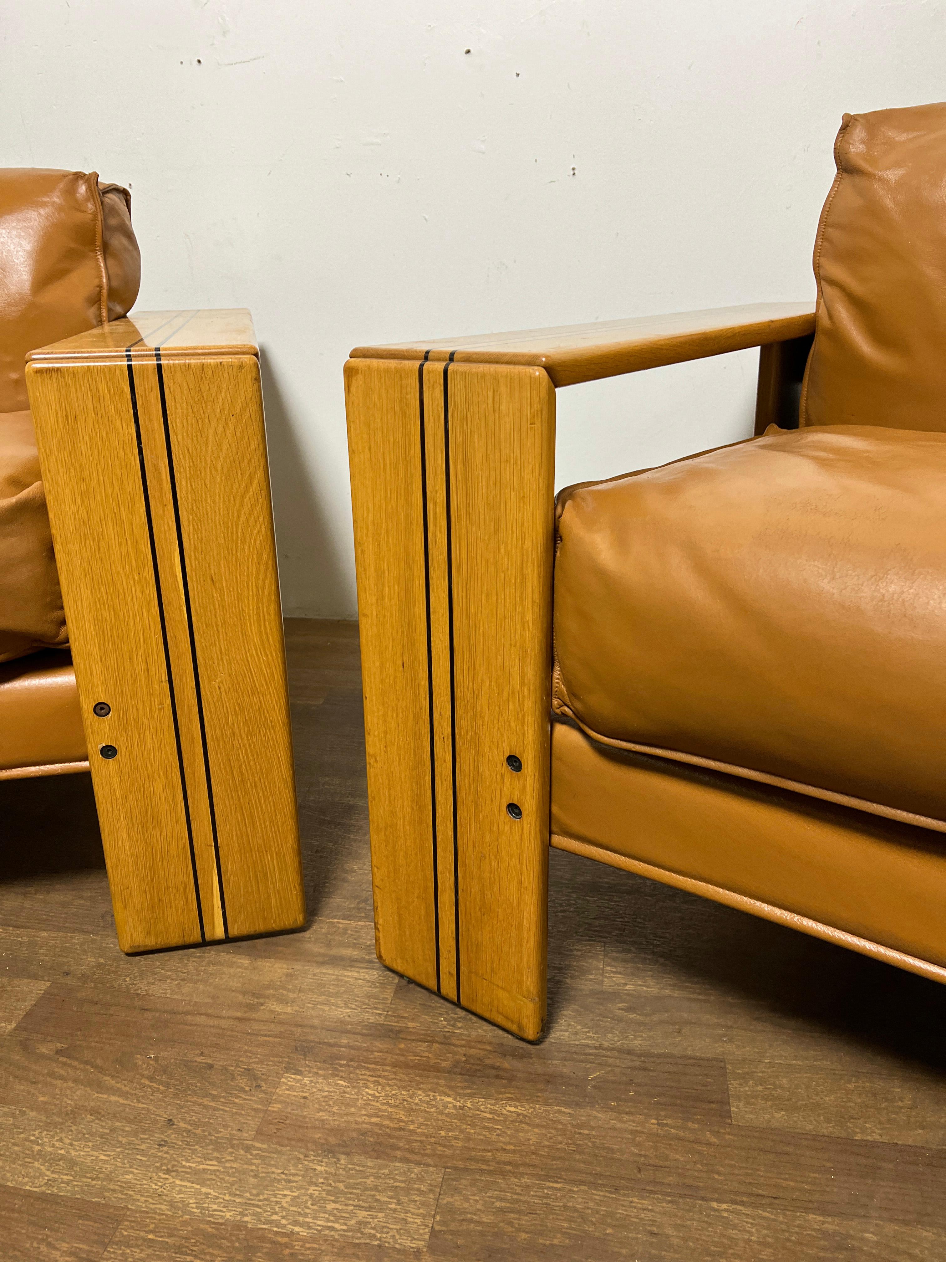 Pair of Afra & Tobia Scarpa Super-sized Artona Lounge Armchairs Circa 1970s 7