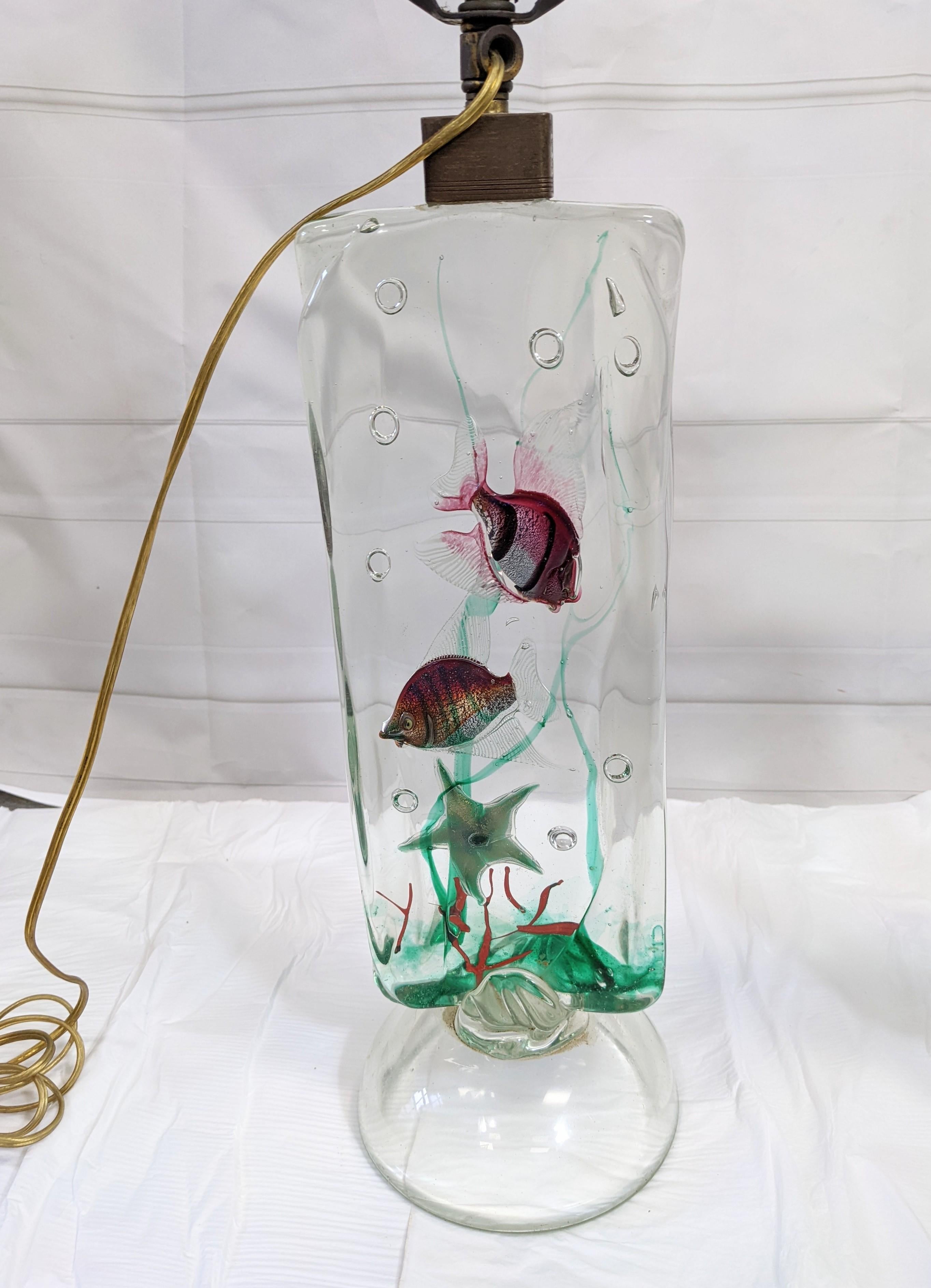 Ein Paar Afredo Barbini für Cenedese Aquarium-Lampen im Angebot 3