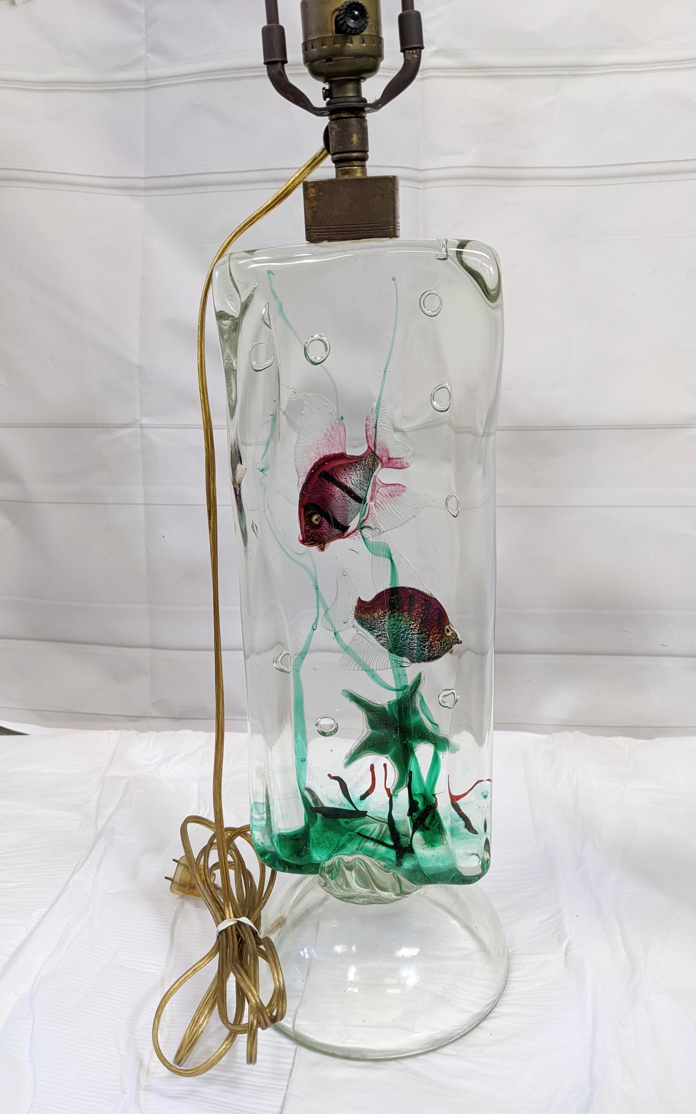 Ein Paar Afredo Barbini für Cenedese Aquarium-Lampen im Zustand „Hervorragend“ im Angebot in Riverdale, NY