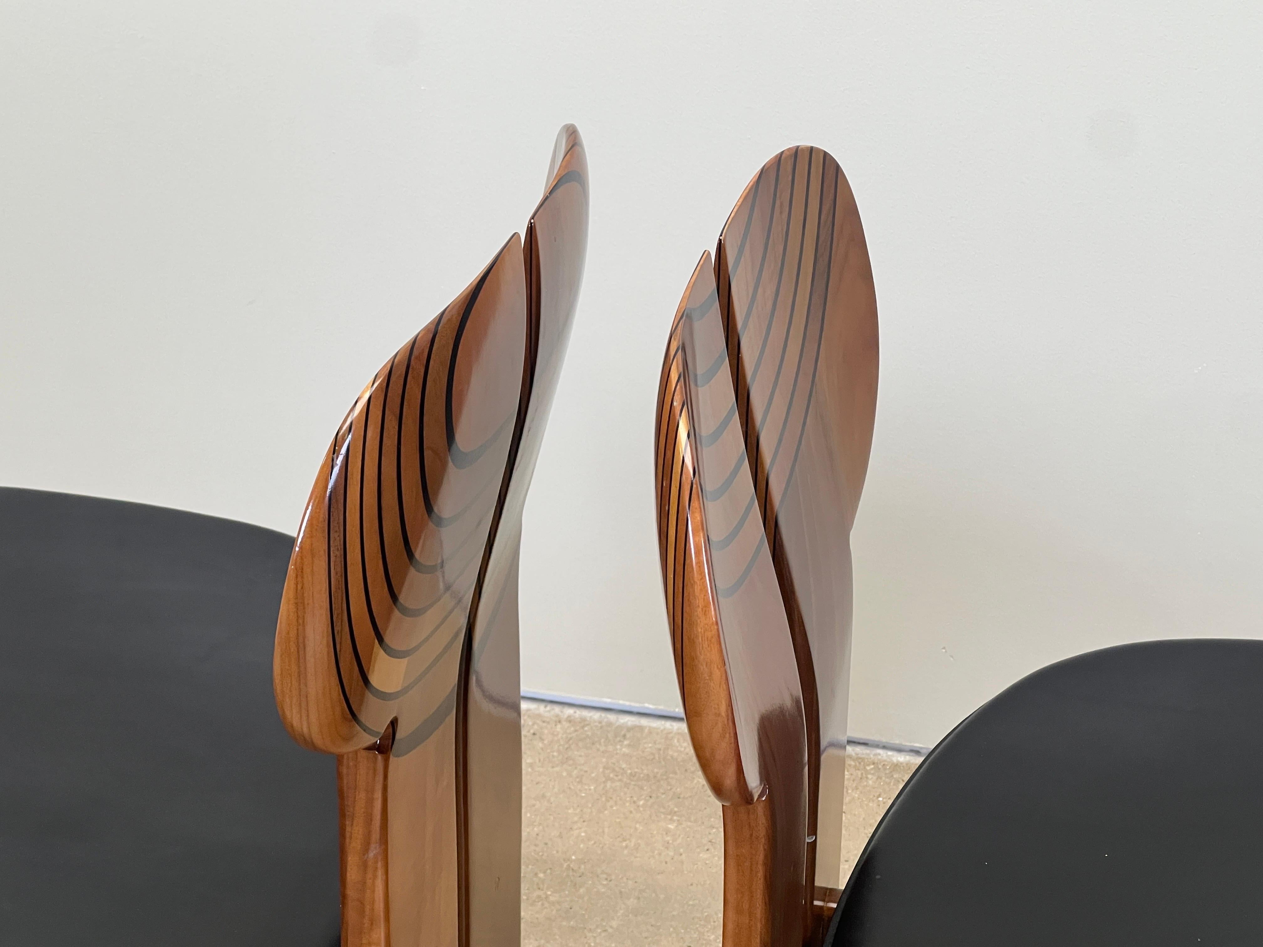 Coppia di sedie Africa di Afra & Tobia Scarpa per Maxalto in vendita 3