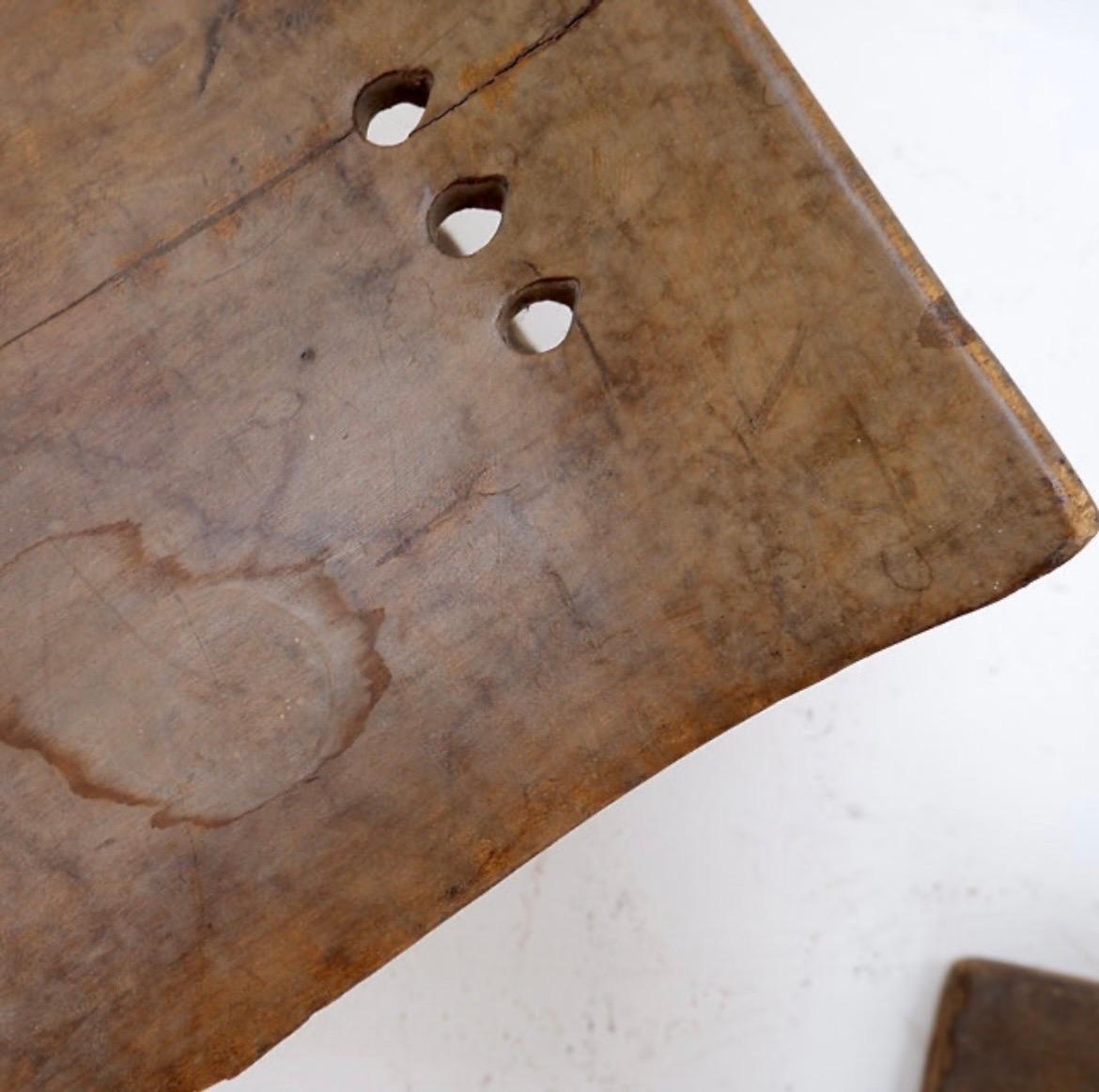 Hand-Carved Pair of African Ashanti stools