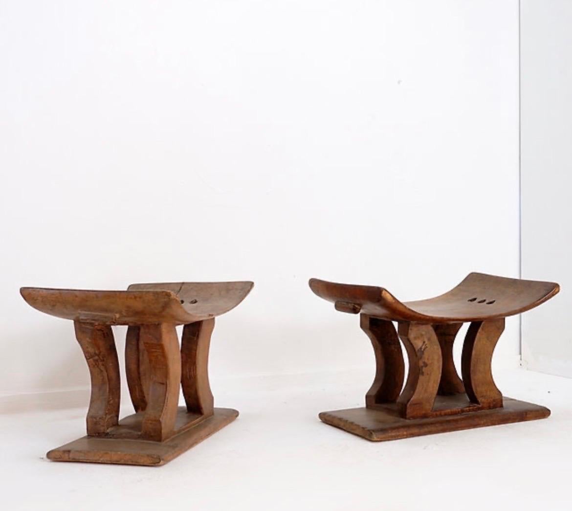 Pair of African Ashanti stools In Good Condition In Linkebeek, BE