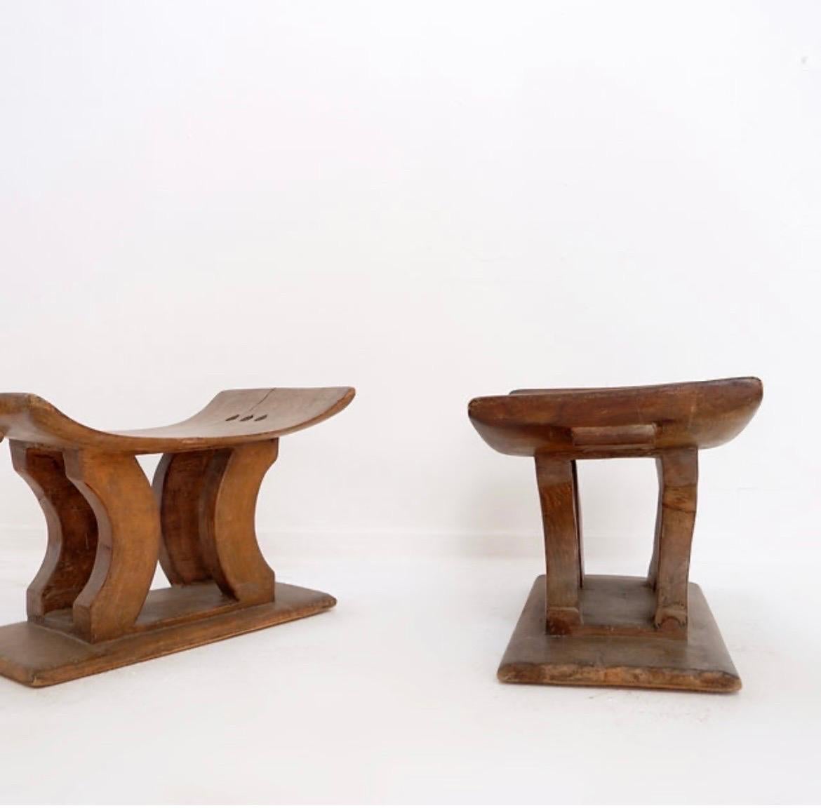 20th Century Pair of African Ashanti stools
