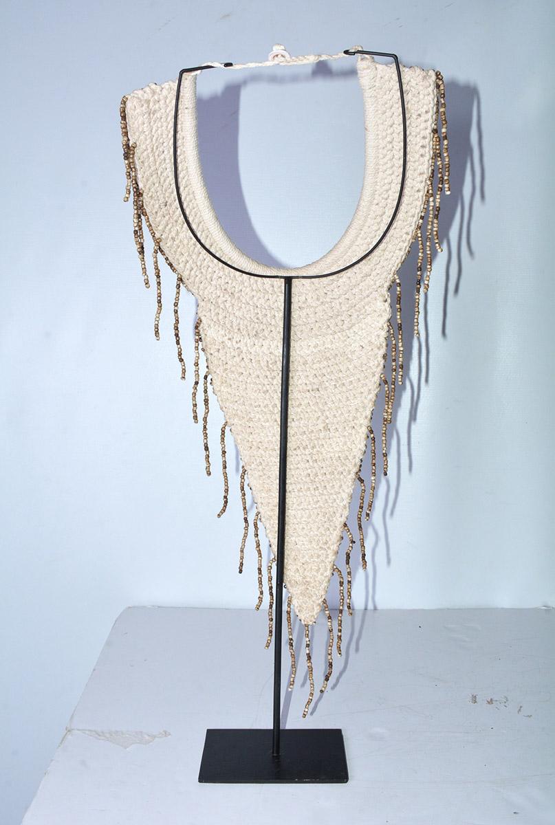 Pair of Bib Necklace on Metal Stands, Sold Singly For Sale 2
