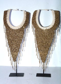 Pair of Bib Necklace on Metal Stands, Sold Singly