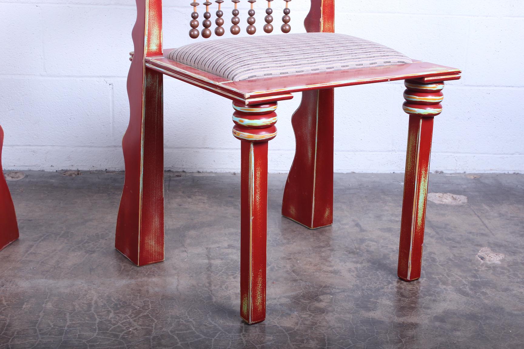 Late 20th Century Pair of African Chairs by Garry Knox Bennett, 1989 For Sale