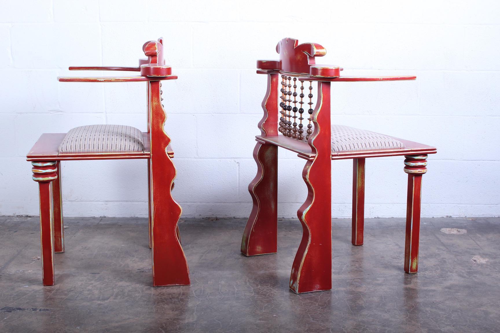Pair of African Chairs by Garry Knox Bennett, 1989 For Sale 3