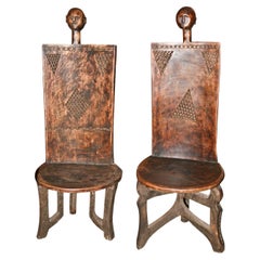 Pair of African Chairs, King's Seat