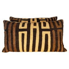 Pair of African Cuba Cloth Pillows