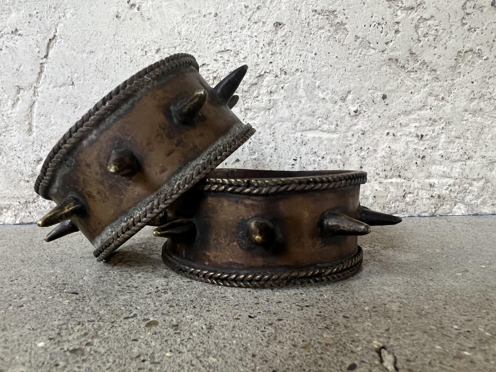20th Century Pair of African Currency Cuffs  For Sale