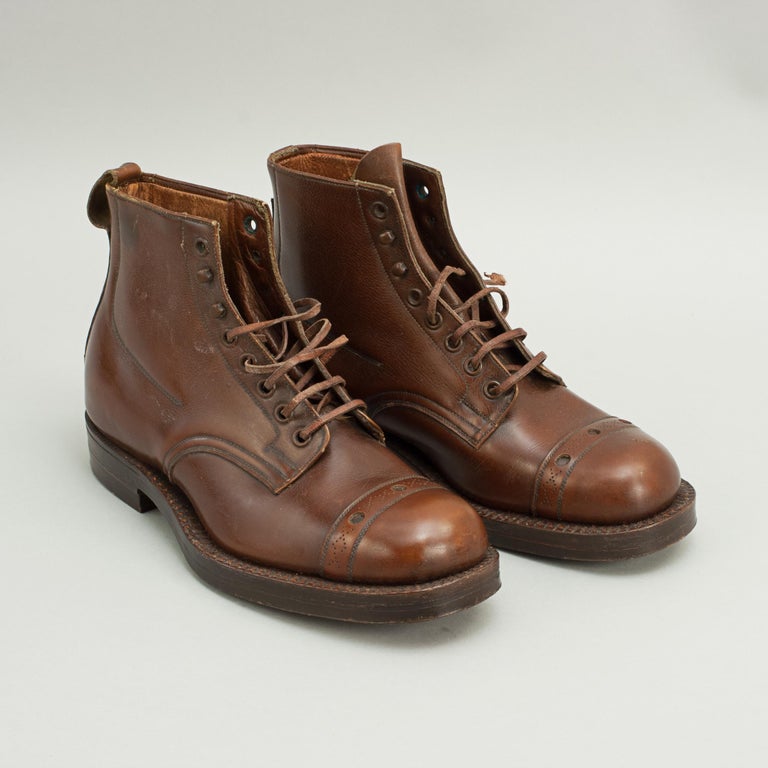 Pair of African Field Boots 'the Road King' in Tan Leather For Sale at ...