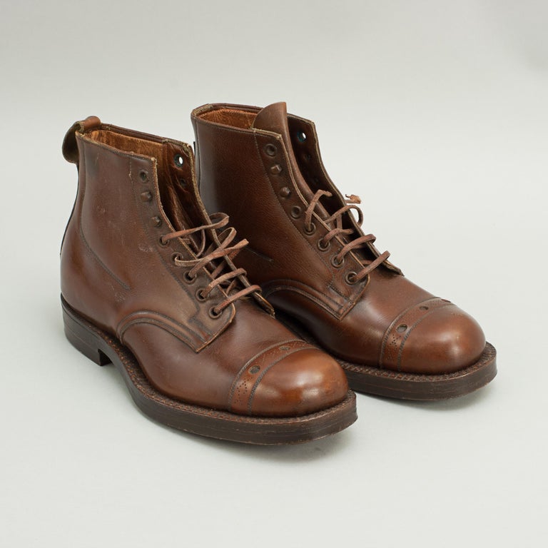 Pair of African Field Boots 'the Road King' in Tan Leather For Sale at