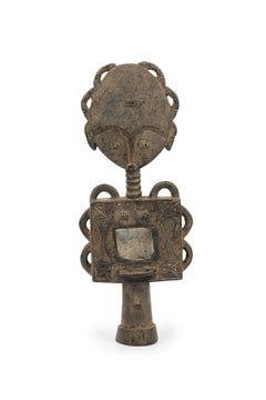 Pair of African Ghana 20th Century Hand Carved Wood Ashanti Fertility Doll