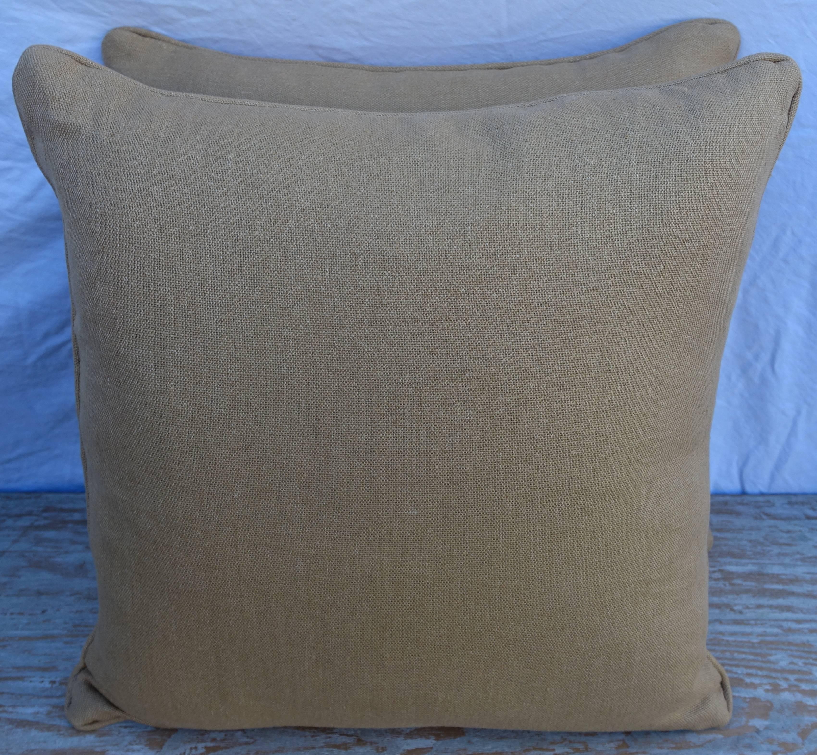 Pair of African Kuba Cloth Pillows 4