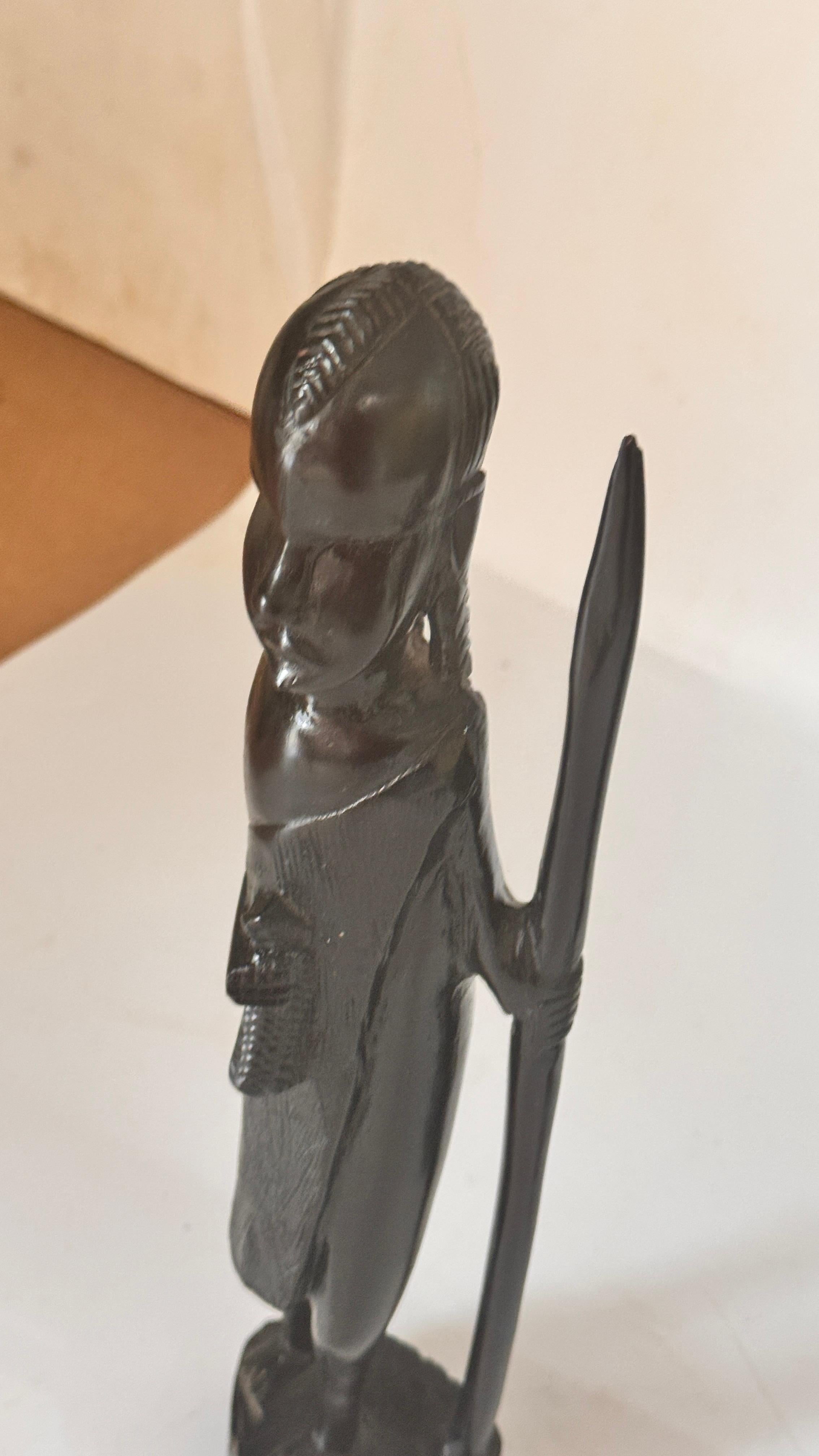 20ième siècle Pair of African Sculptures — Heavy Hardwood, Primitivist Style en vente