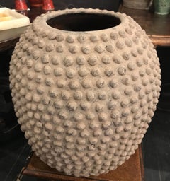 African Terracotta Water Pot with Lid, 1930s