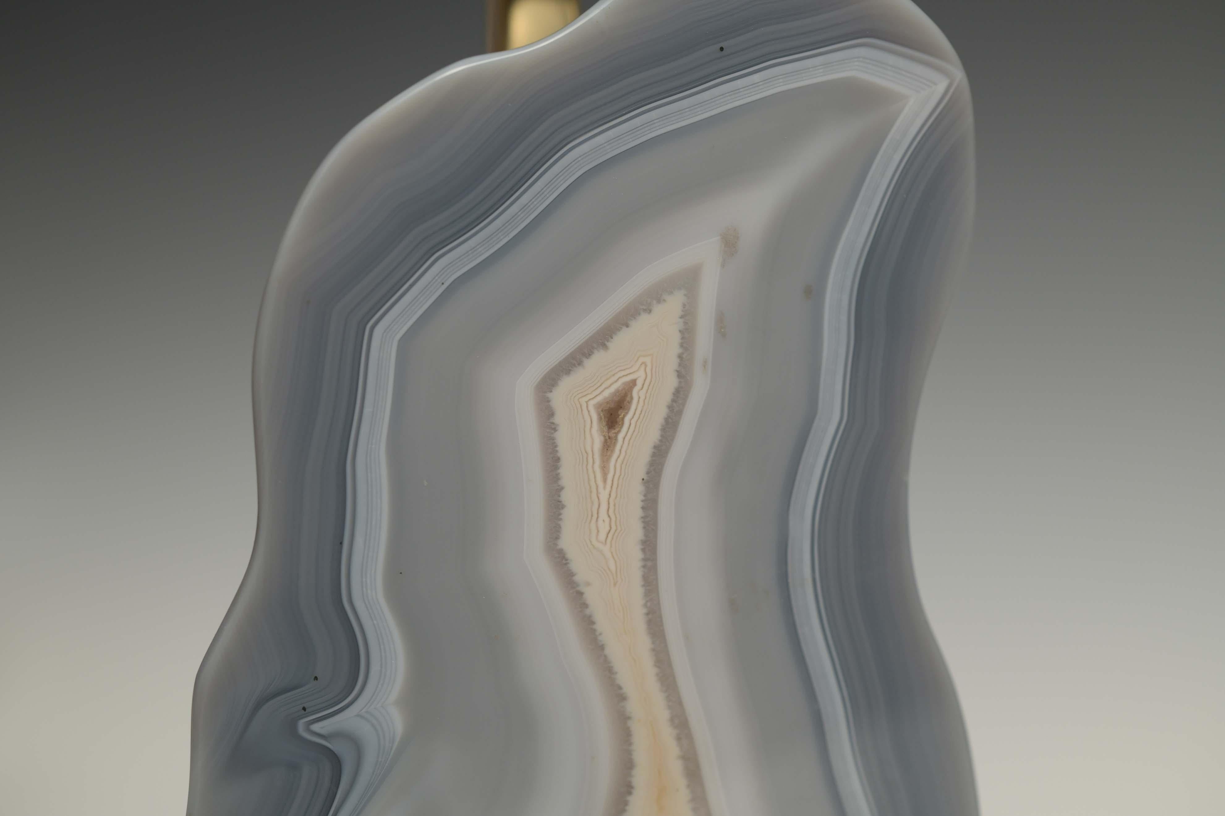 Pair of Agate Lamps by Phoenix In Excellent Condition For Sale In New York, NY