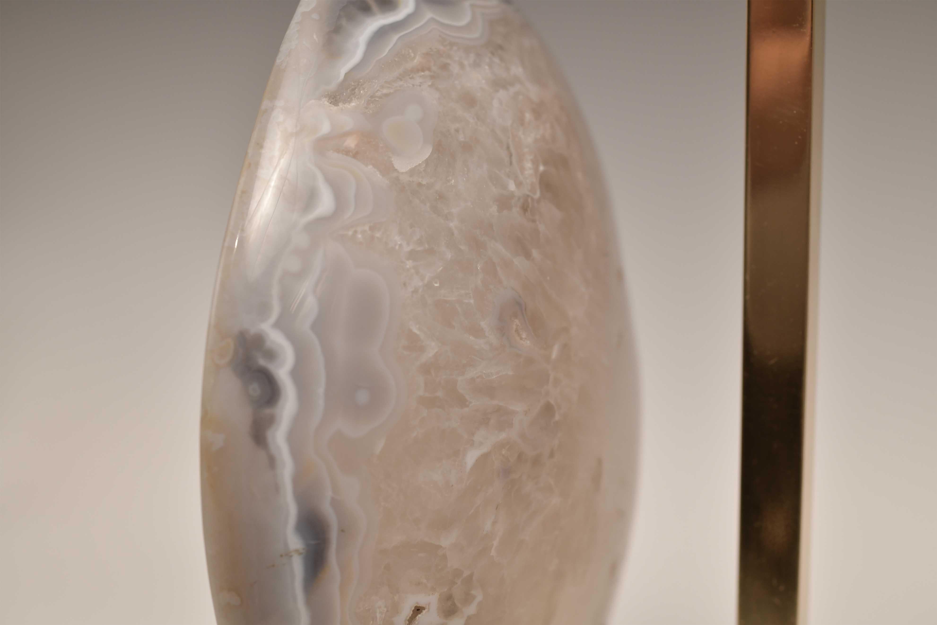 Contemporary Pair of Agate Lamps by Phoenix
