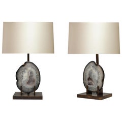 Pair of Agate Lamps by Phoenix Gallery