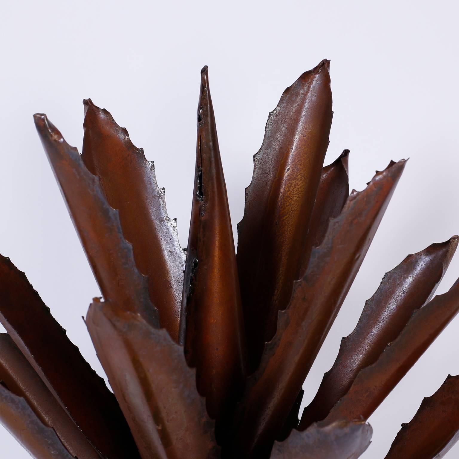 American Pair of Agave Plant Sculptures