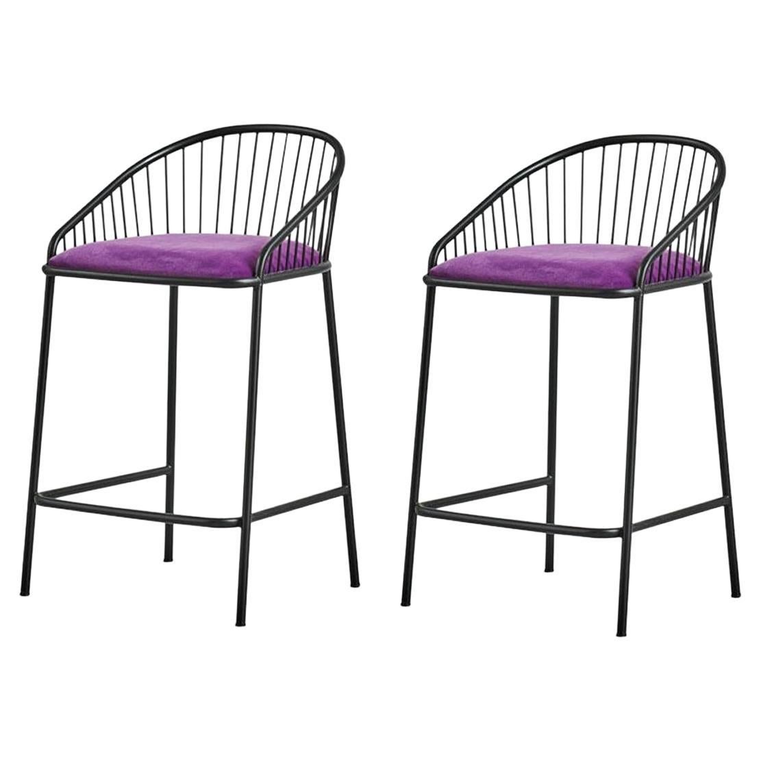 Pair of Agora Bar Low Stool by Pepe Albargues For Sale