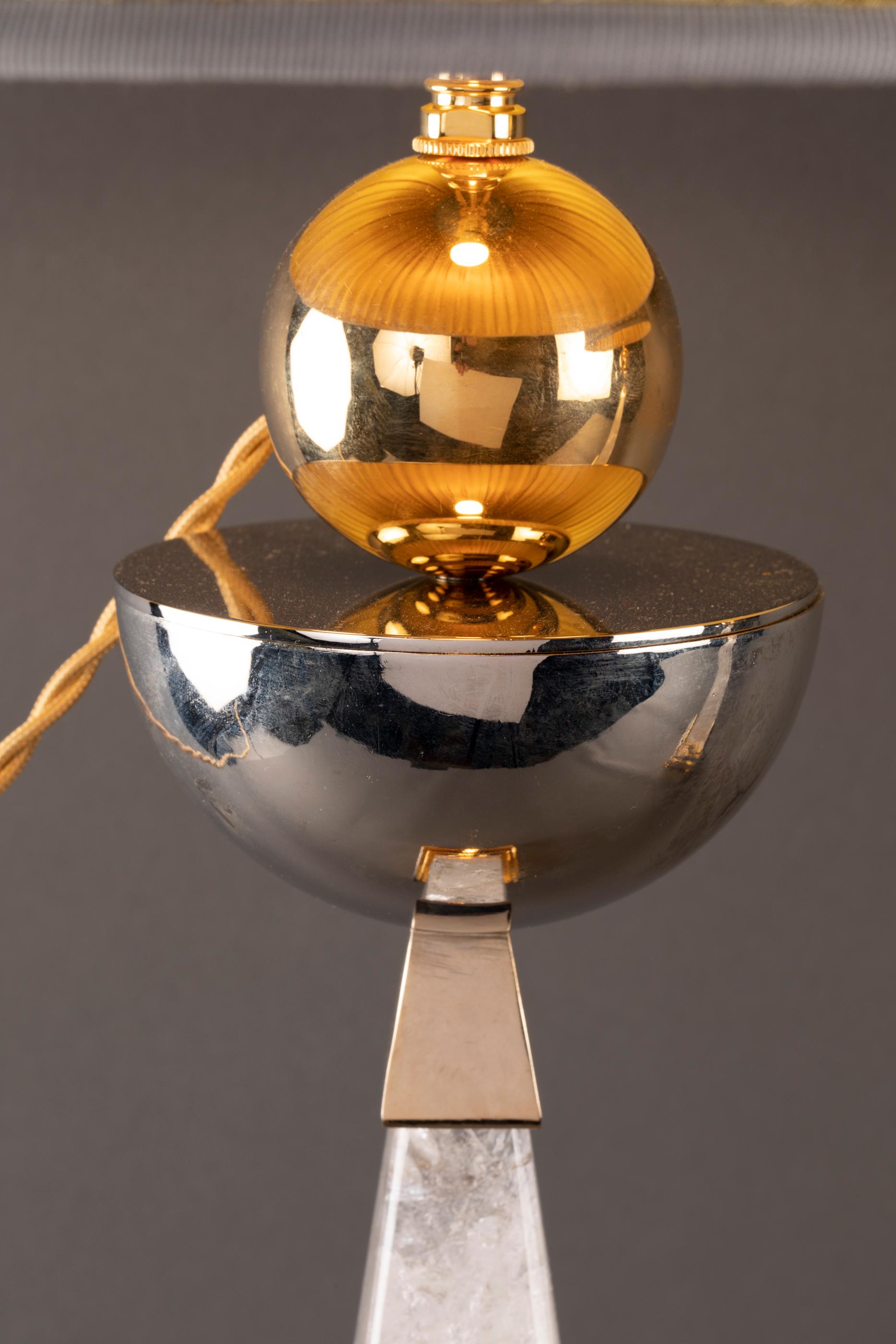 Pair of Aiko 1 Rock Crystal Lamps by Alexandre Vossion In New Condition For Sale In SAINT-OUEN, FR