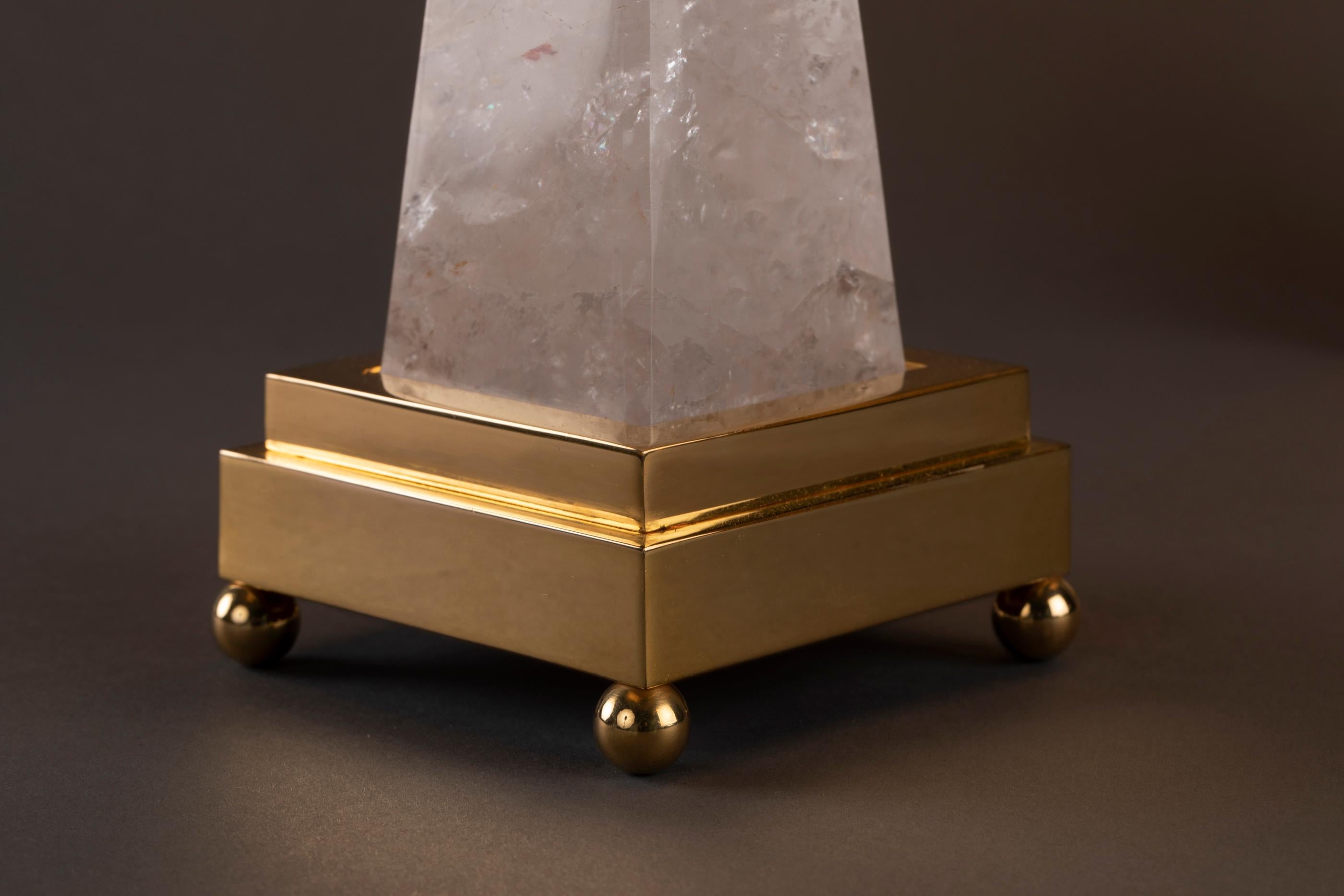 Modern Rock Crystal AIKO II Model Table Lamps By Alexandre VOSSION. For Sale