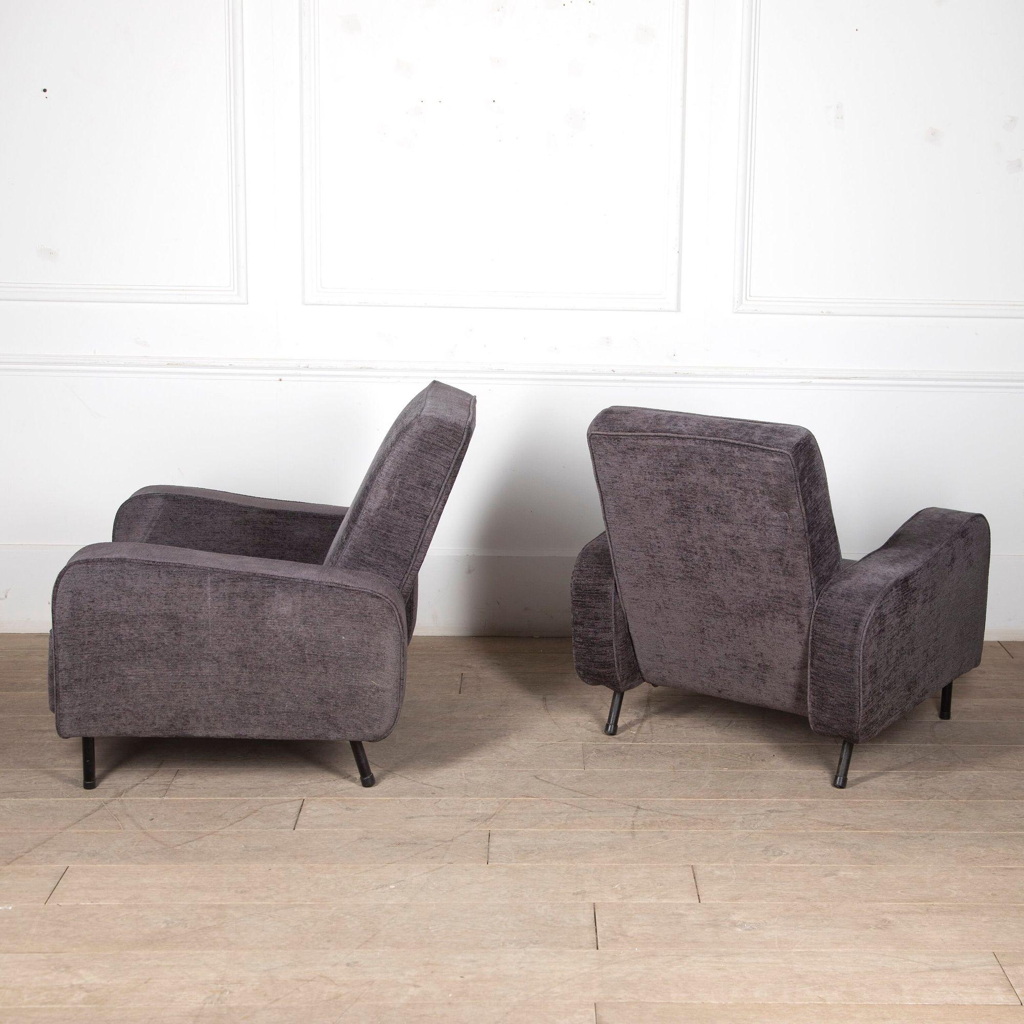 Mid-Century Modern Pair of Airborne Armchairs Attributed to Pierre Guariche For Sale