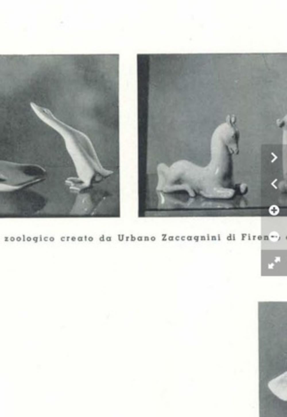 Pair of Airbrushed Ceramic Ducks Decorative Objects by Ugo Zaccagnini, Italy For Sale 2