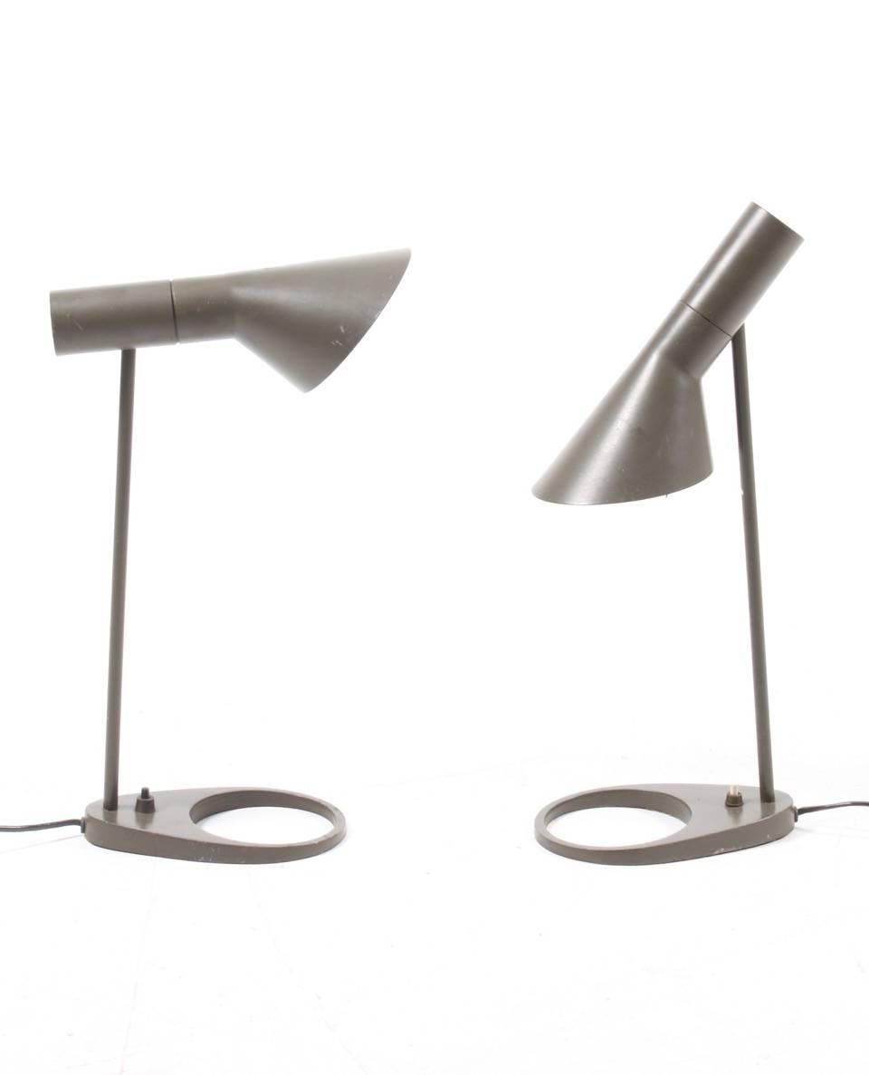 Pair of AJ Bed Side Lamps In Excellent Condition In Lejre, DK