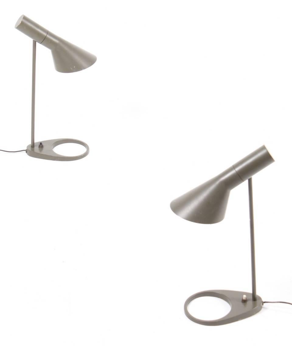 Mid-20th Century Pair of AJ Bed Side Lamps