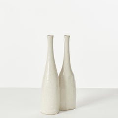 Pair of Akiko Hirai Ceramic ‘Morandi’ Bottle Vases, Early 21st Century, UK
