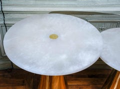 Paar Sockel aus Alabaster und Messing