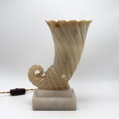 Pair of Alabaster Lamps, C. 1950