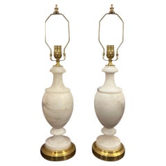 Pair of Alabaster Lamps