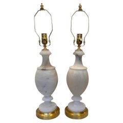 Pair of Alabaster Lamps