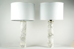 pair of alabaster lamps. Italy 1970
