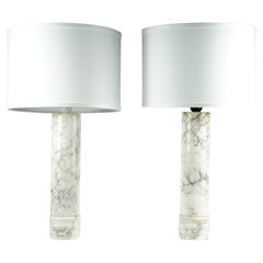 pair of alabaster lamps. Italy 1970