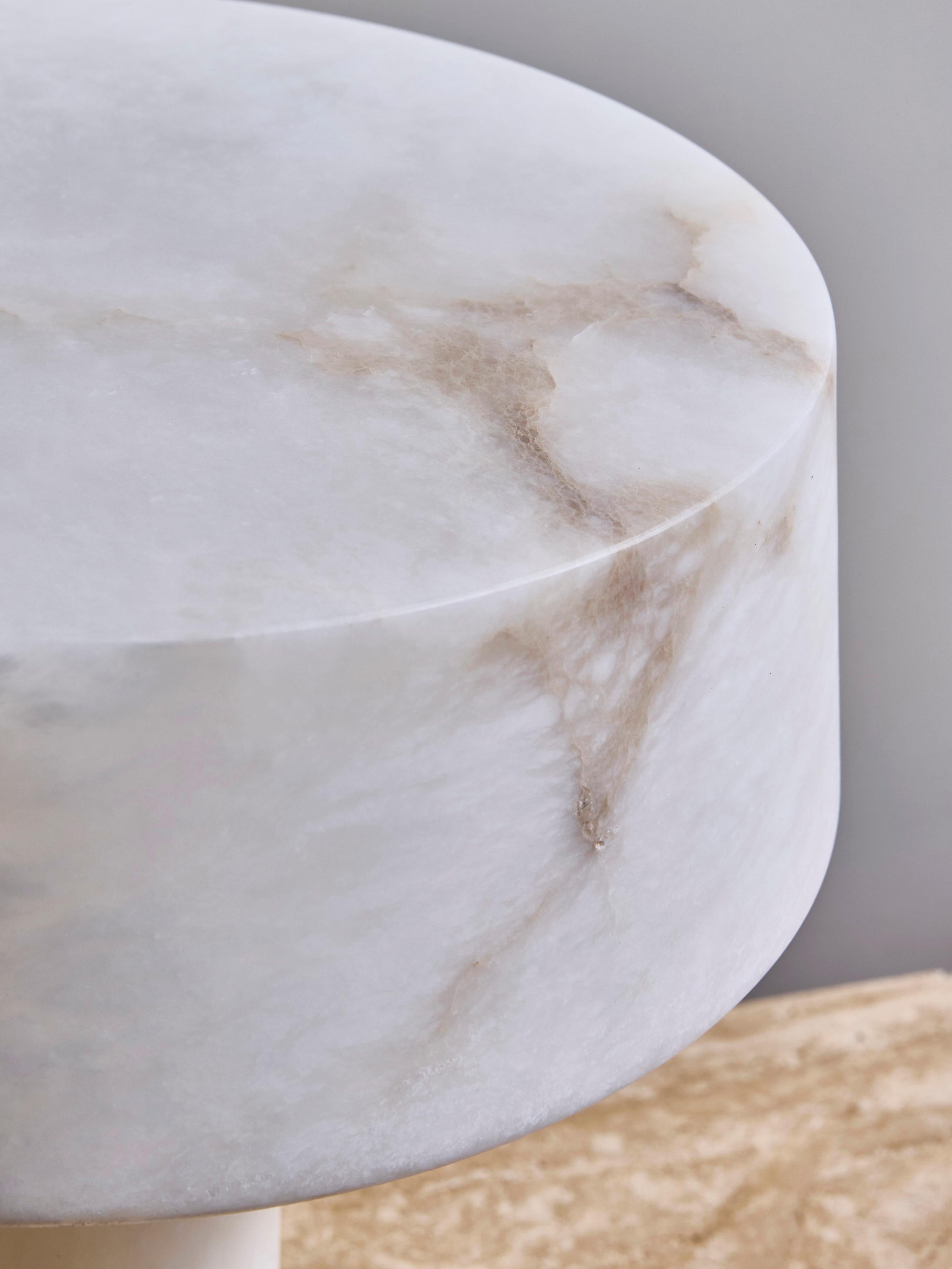 XXIe siècle et contemporain Paire de lampes de table modernes en albâtre en vente