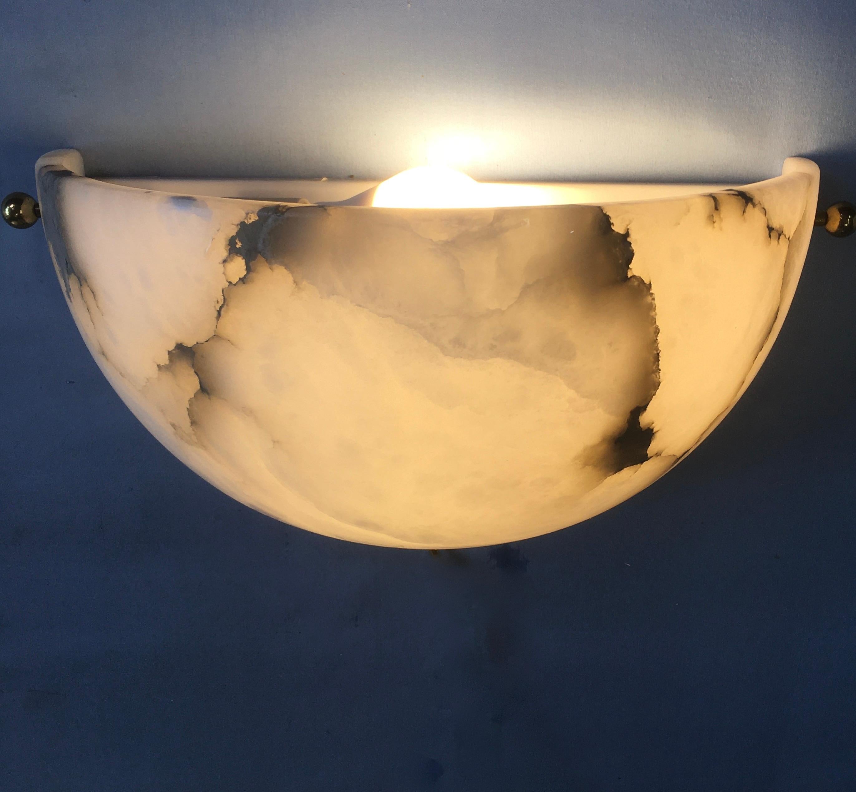 Pair of Alabaster Sconces by Lightolier 8