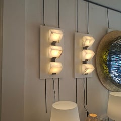 Pair of alabaster sconces