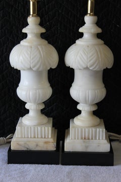 Pair of Alabaster Table Lamps