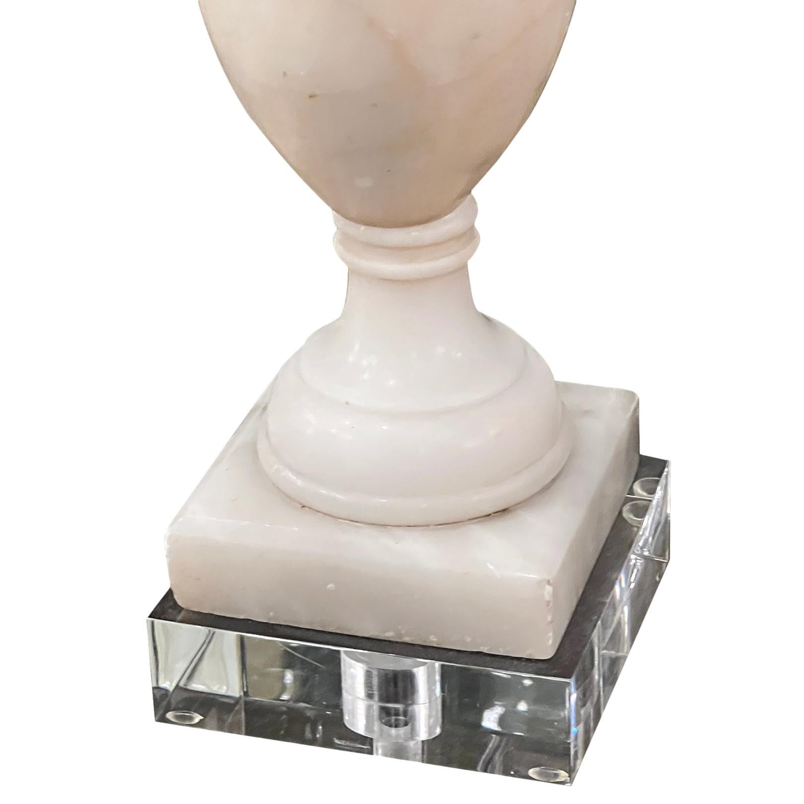 Italian Pair of Alabaster Table Lamps